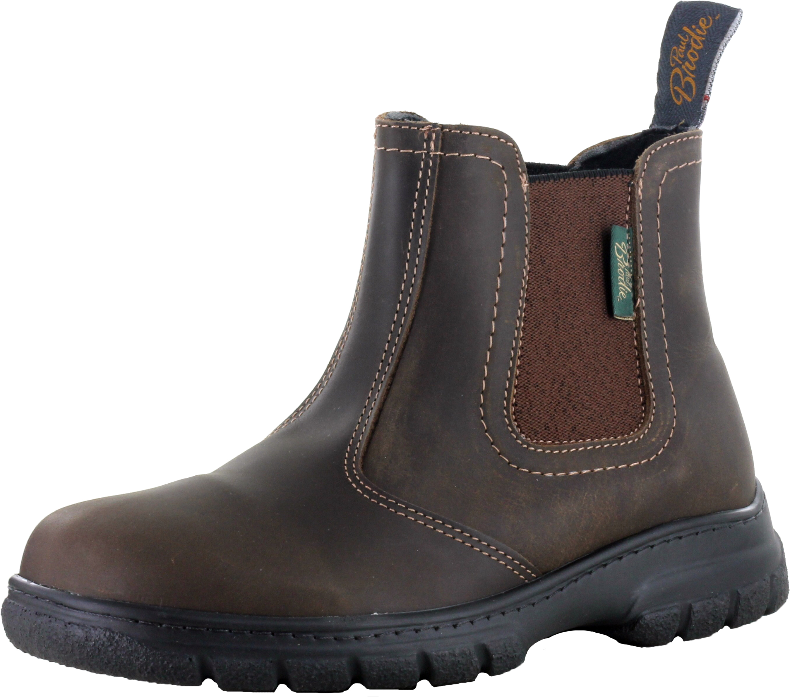 Ladies Paul Brodie Double Gore Boots - Crazy Horse Brown